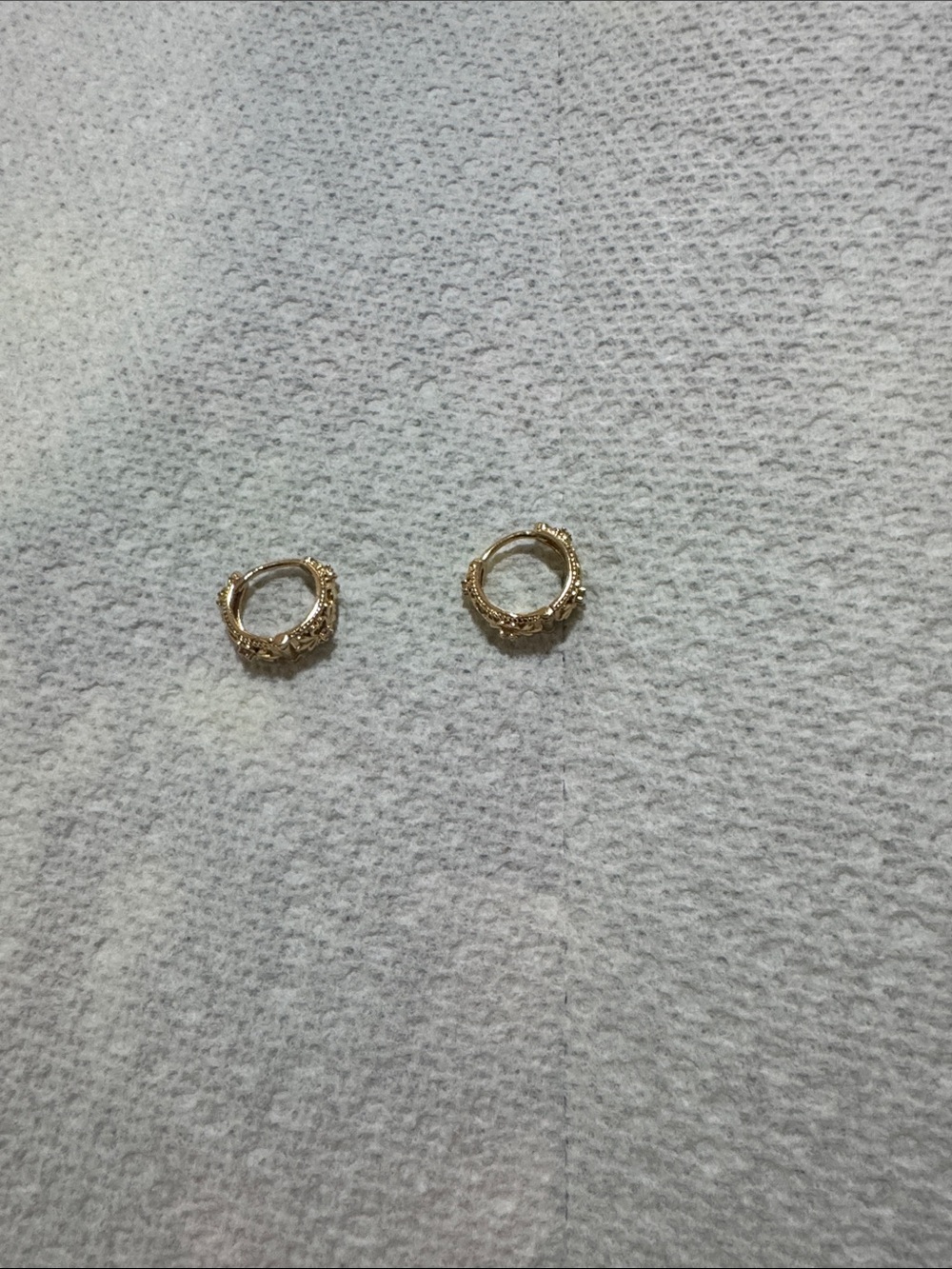 Gold-Tone Textured Huggie Hoop Earrings - Women Jewelry
